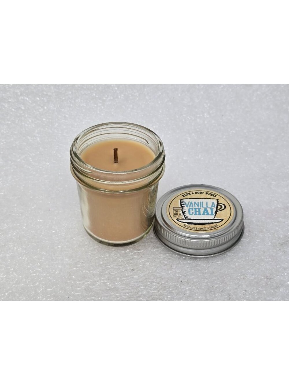 Bath & Body Works Vanilla Chai Scented Candle In Glass Jar 1.3 Oz
